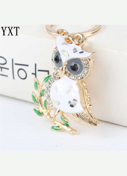 Оригинальный Креативный Модный Шикарный брелок подвеска в виде Совы с кристаллами стразами No Brand (292260438)