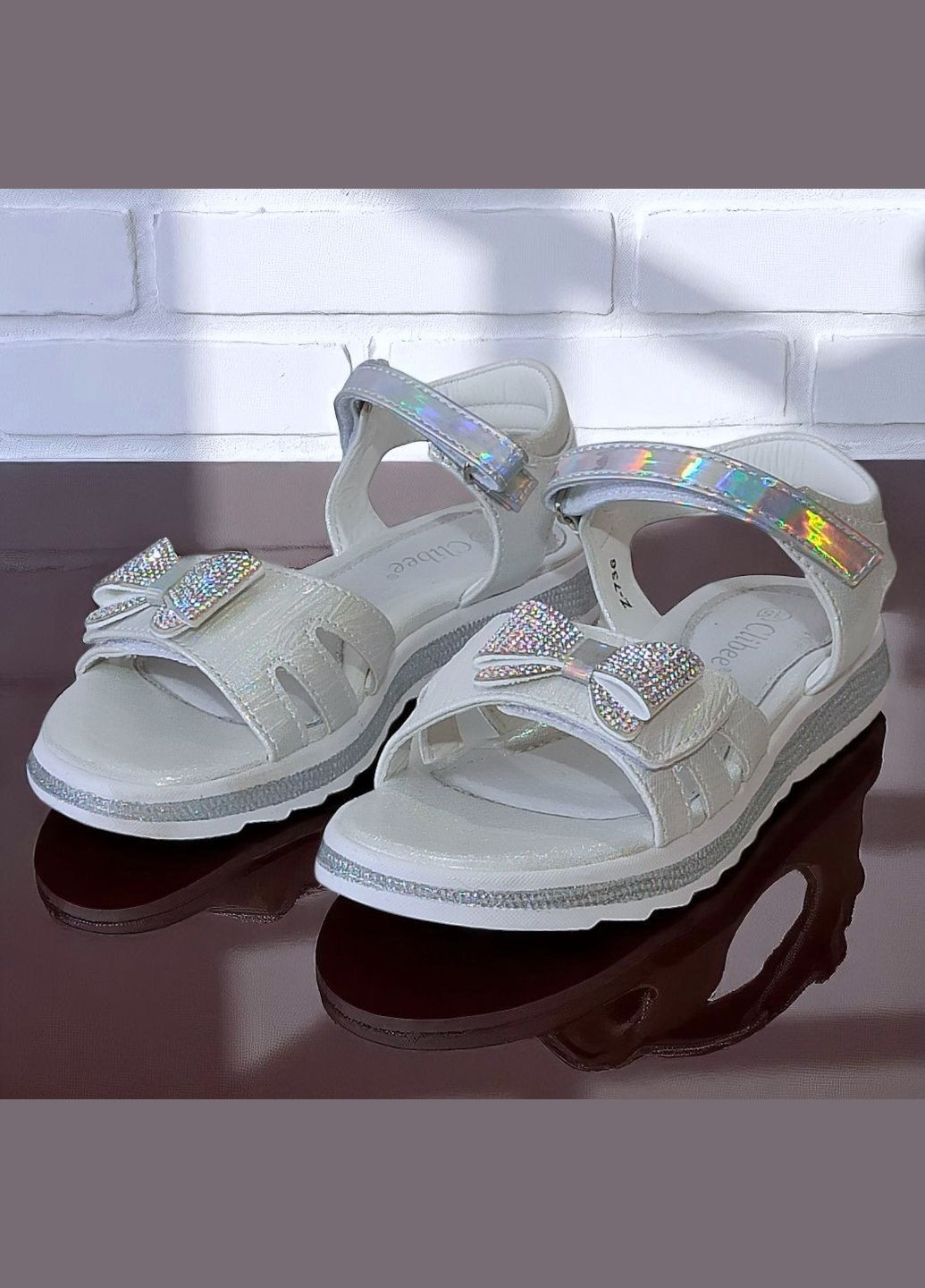 Відкриті сандалії босоніжки з липучками для дівчинки Клібі Clibee (336147380)