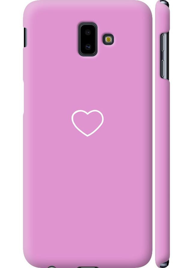 3D пластиковый матовый чехол 'Сердце 2' для Endorphone Samsung Galaxy J6 Plus 2018 (329189304)