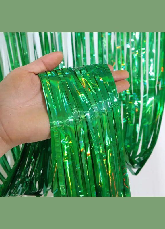 Дождик на фотозону с голограммой 1 м 1 м зеленый Jannet Дощик (316333877)