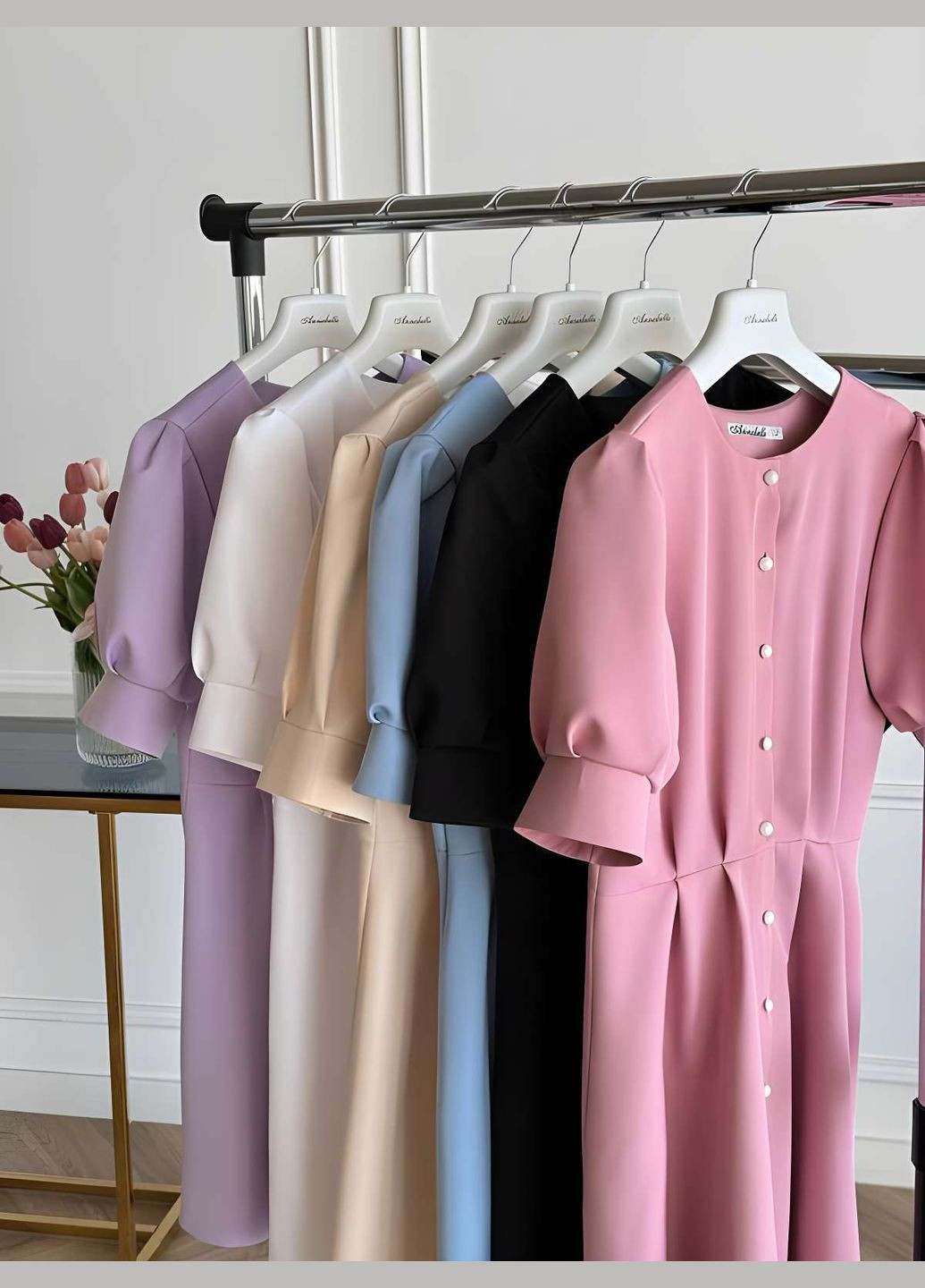 Черное праздничный, коктейльное, повседневный, кэжуал, вечернее женское нежное розовое платье с пуговицами в стиле олд мани, old money Україна