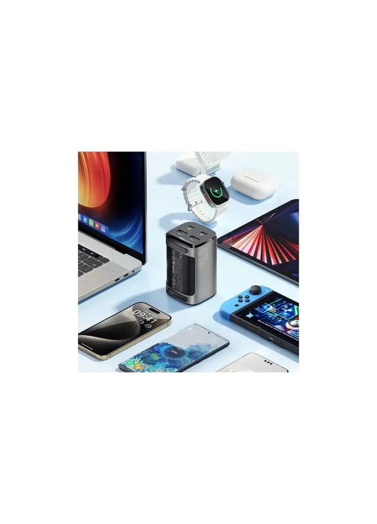Зарядний пристрій 2xUSB-C + 2xUSB 67W GaN (ECT2AC-JYB0G-Z) Essager (382058541)