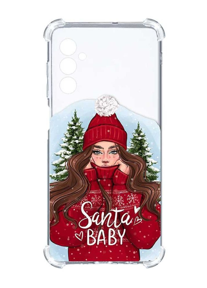 Чохол з потовщеними кутами на Samsung Galaxy A15 (A155):: Дівчина в червоному (новорічний принт 189) Creative (355387528)
