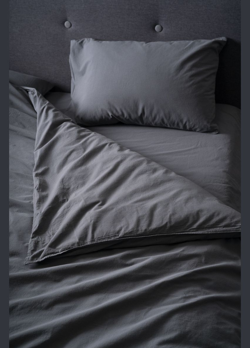 Комплект постельного белья Stonewash Dark Gray семейный 160х220 см темно (92669505) SoundSleep (307510718)