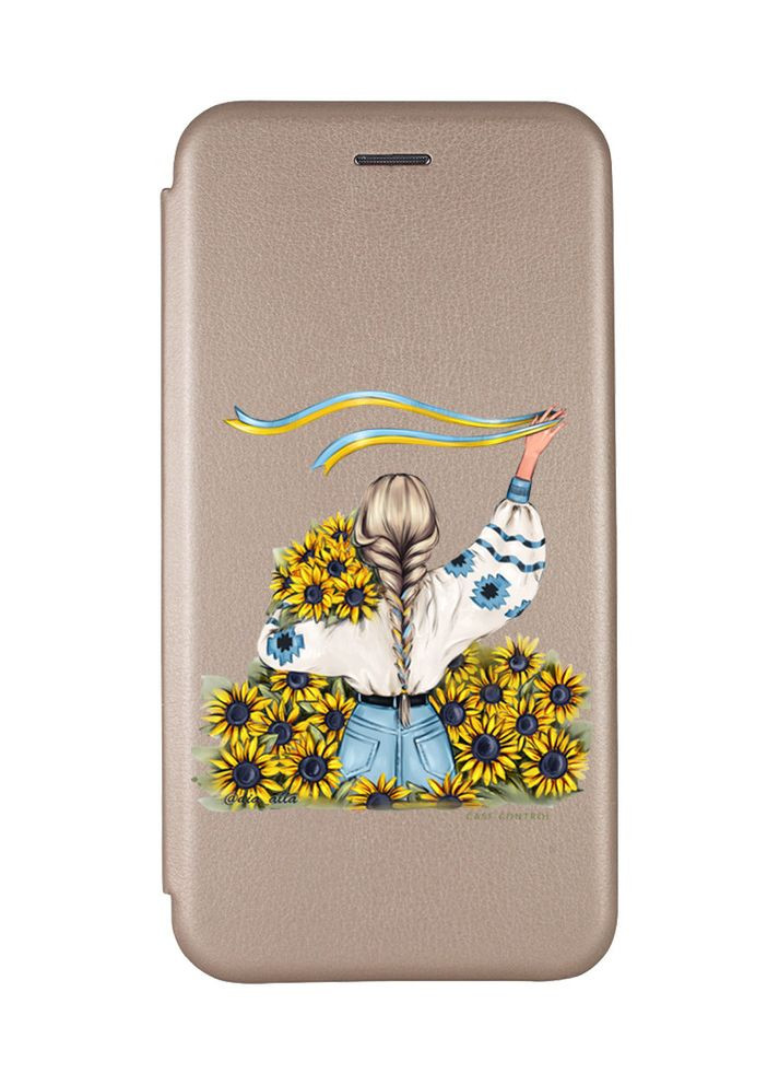 Чехол-книга с рисунком для Samsung Galaxy A54 5G Золотой:: Девушка с лентой (принт 25) G-Case (360669846)