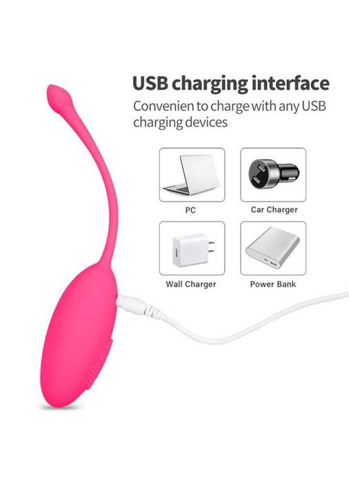 Виброяйцо со щетинками USB - Розовый – Вибраторы No Brand (370611785)