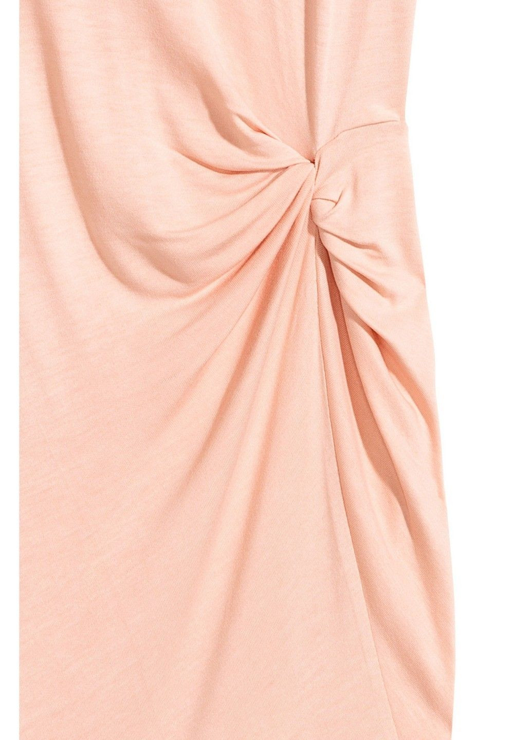Коралловое кэжуал платье H&M однотонное