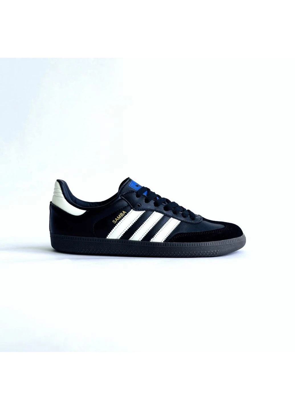 КРОССОВКИ ЖЕНСКИЕ ADIDAS SAMBA BLACK WHITE АДИДАС САМБА БЕЛЫЕ No Brand белые демисезоны (391968729)
