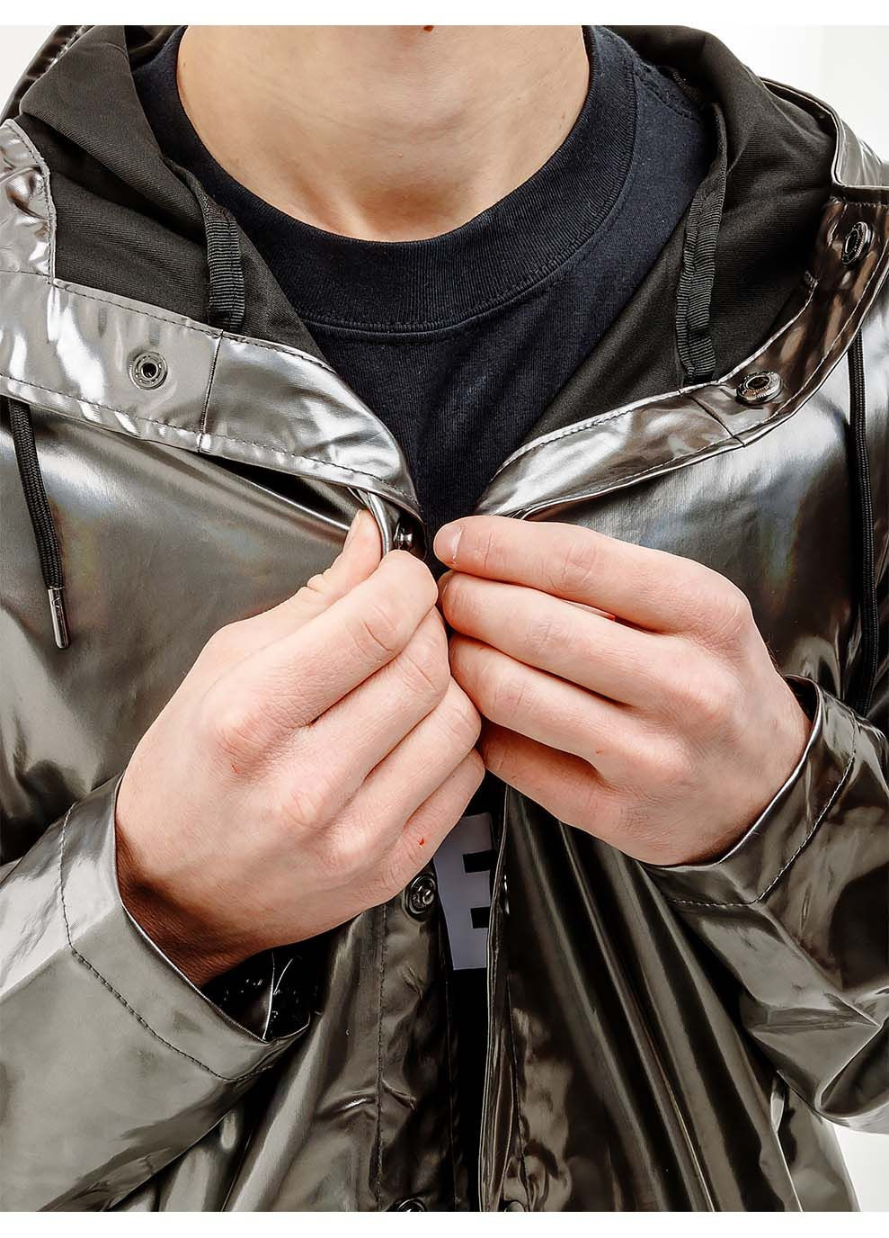 Серебряная зимняя мужская куртка jackets серебряный Rains