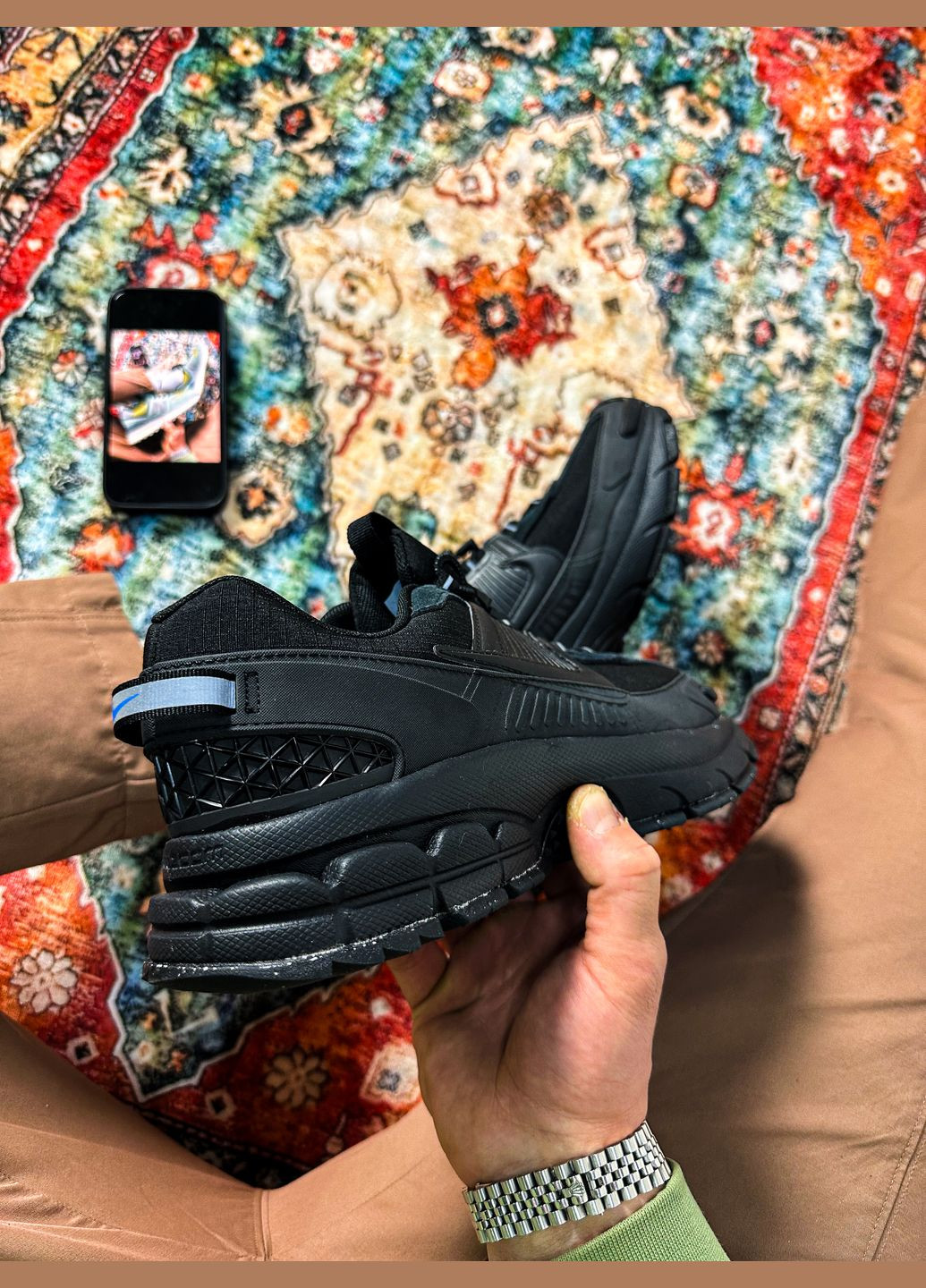 Черные демисезонные кроссовки мужские и женские nike vomero roam black | найк вомеро роам черные No Brand