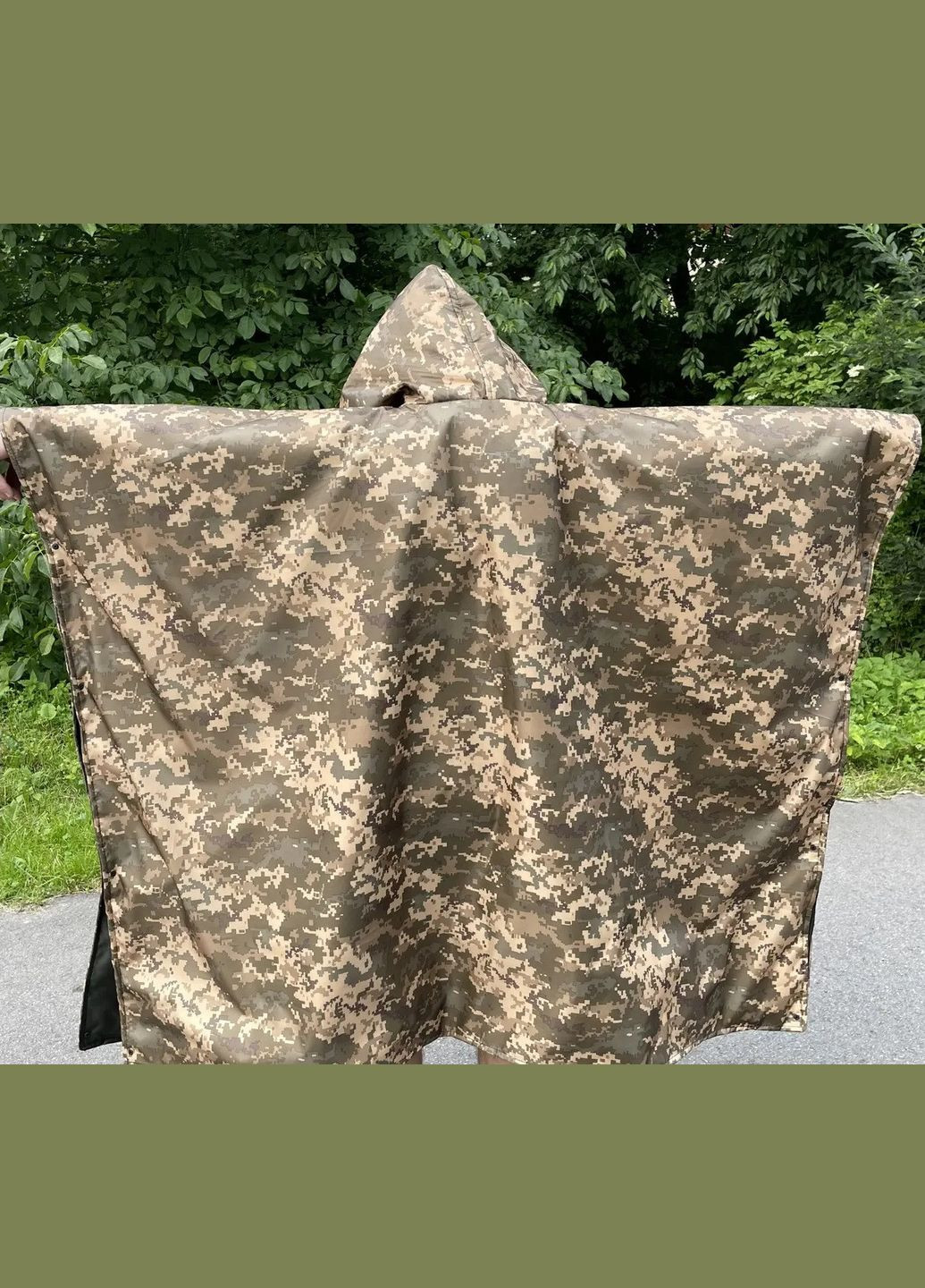 Маскировочный антитепловизор пончо водонепроницаемая тройная защита оксфорд пиксель No Brand (301083393)