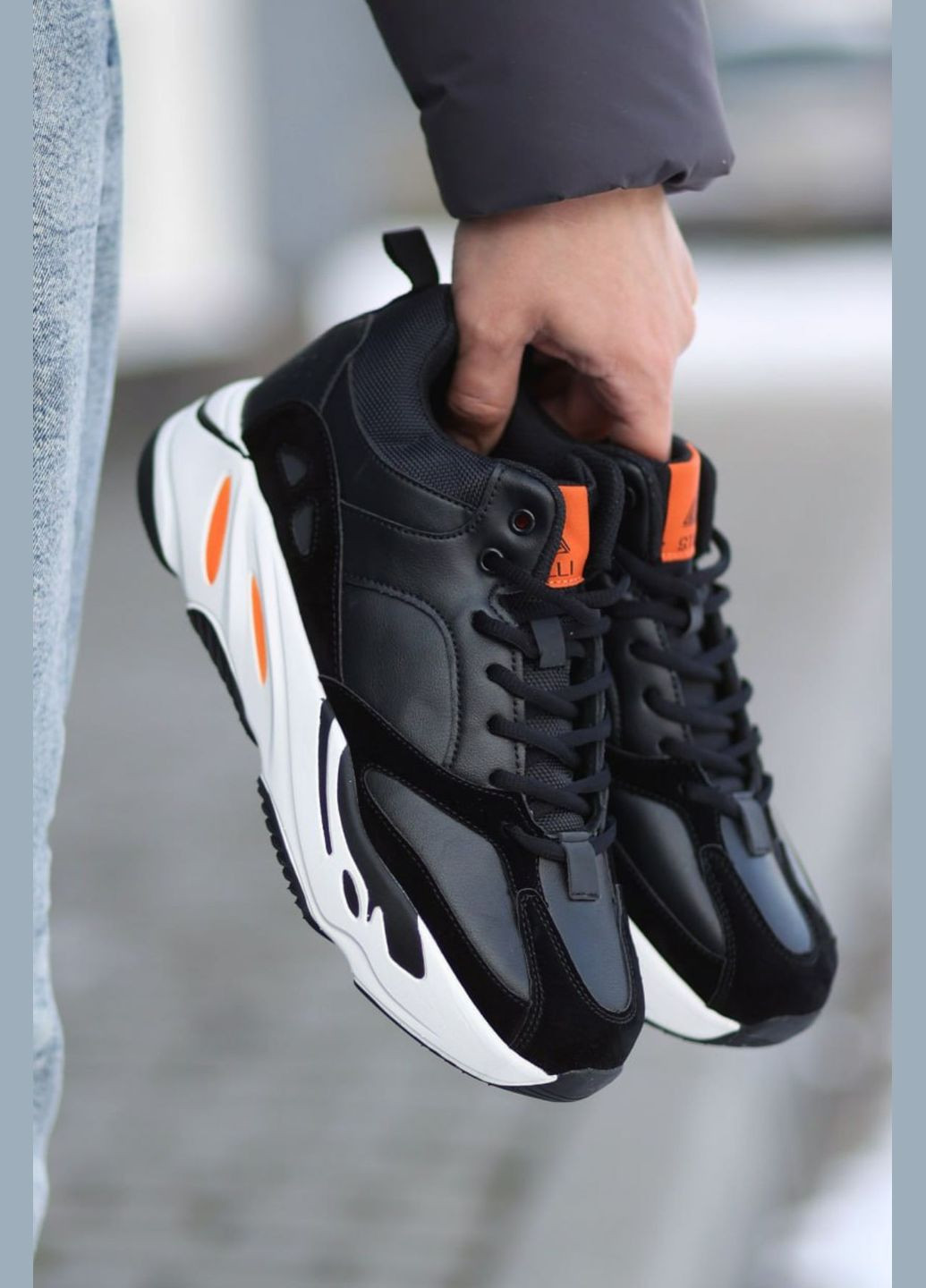 Черные зимние зимние кроссовки No Brand