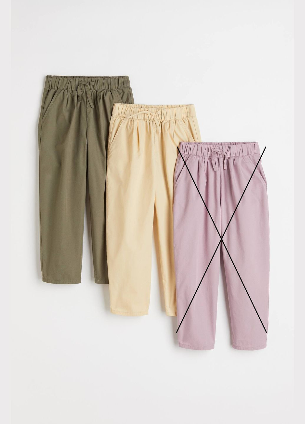 Штани для дівчинки 9748 134 см Хакі 64888 H&M (333844750)