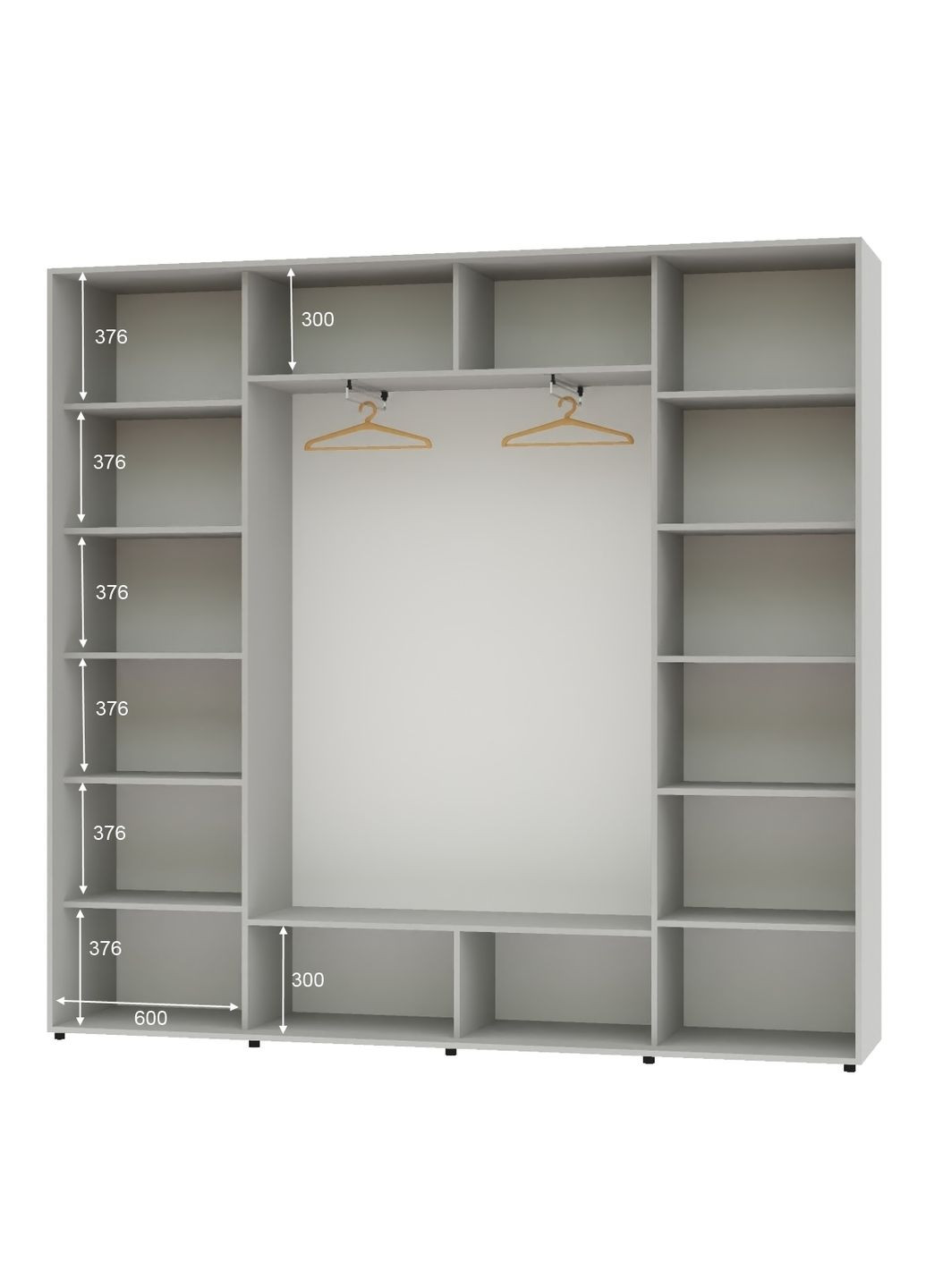 Шкаф-купе трехдверный 220*45*240 Серый Зеркало с пескоструйным рисунком ШК-05 Алекса (360478239)