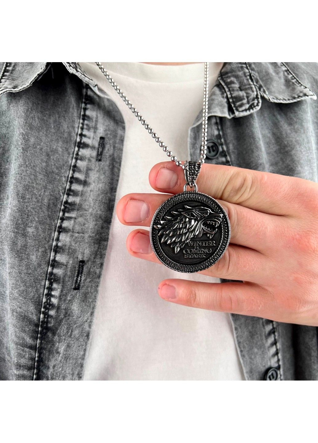 Кулон stark гра престолів з медичної сталі PS-016 No Brand (299340160)