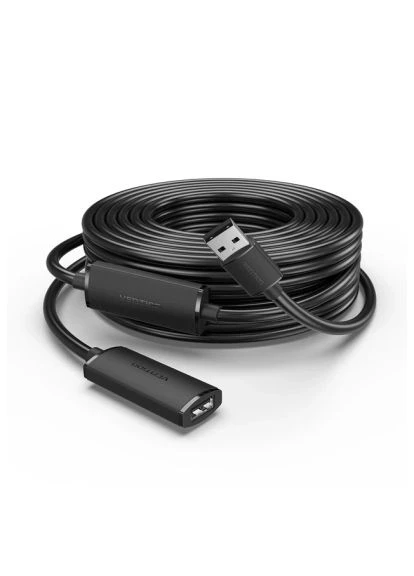 Дата кабель (CBKBN) Vention USB 2.0 AM/AF 15.0m Active black (388707390)
