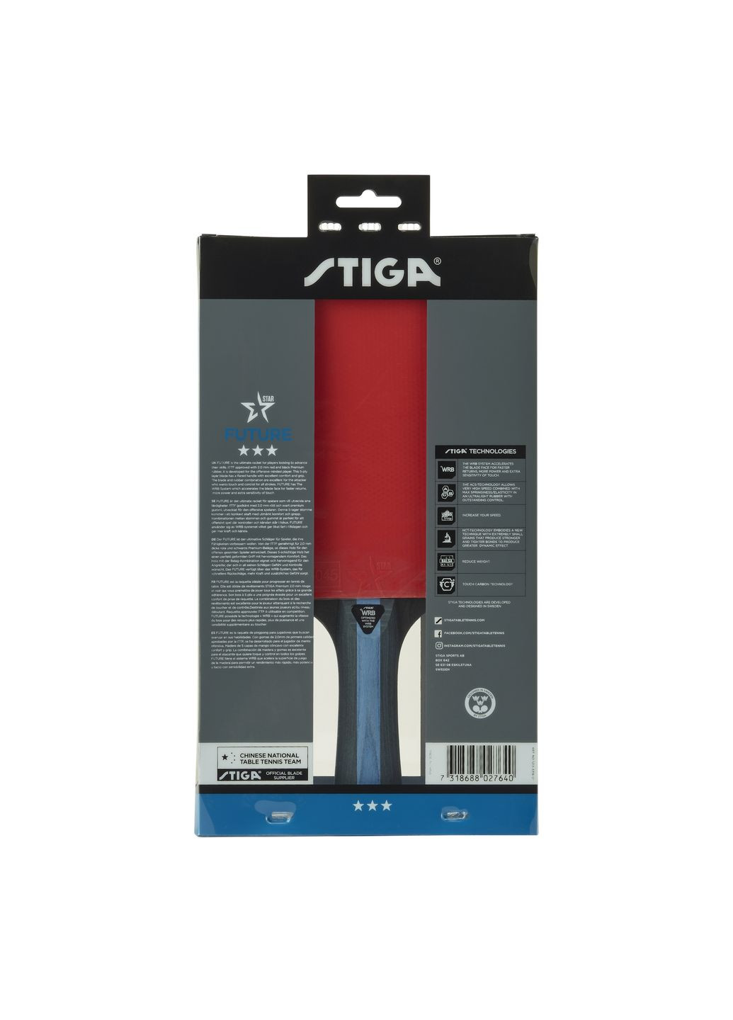 Ракетка для настільного тенісу Future 3 Star FL (1213-3318-01) Stiga (346532091)