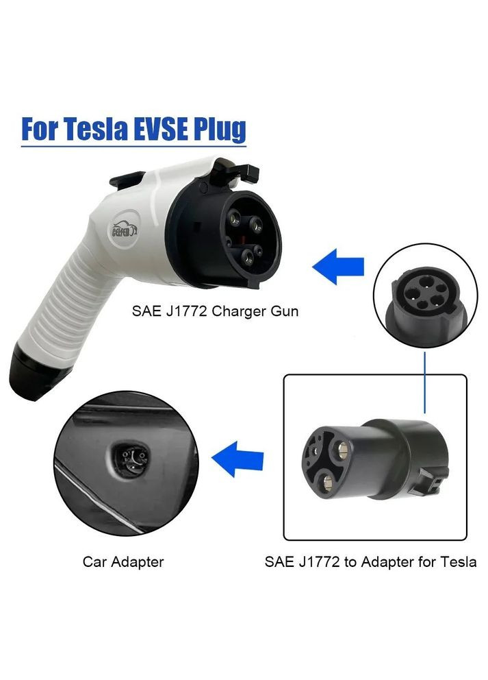 Адаптер Переходник Type 1 - Tesla (J1772 – Tesla) Black (342050569) Bluefield (349844281)