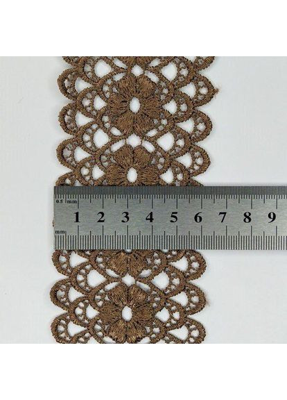 (1 метр) Кружево макраме 6,5 см цвет - коричневый (08М-Y11560-4) Plus-plus (352749572)