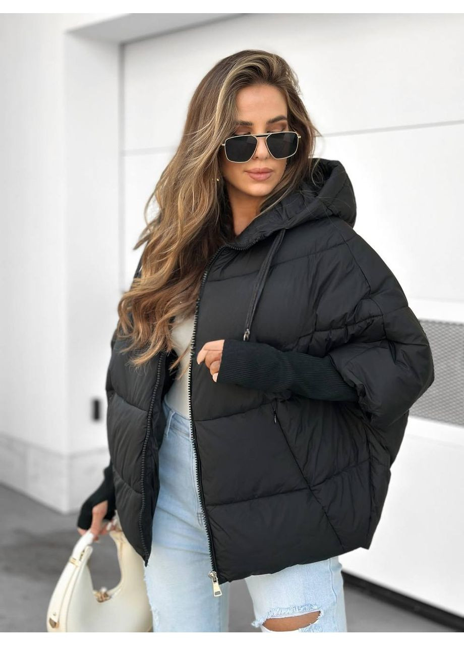 Черная крутая зимняя куртка на пуху Fashion