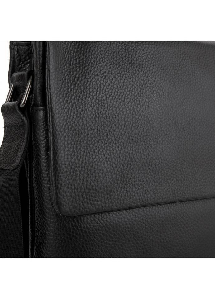 Сумка мужская кожаная A25F-FL-875A черная с клапаном Tiding Bag (302211535)