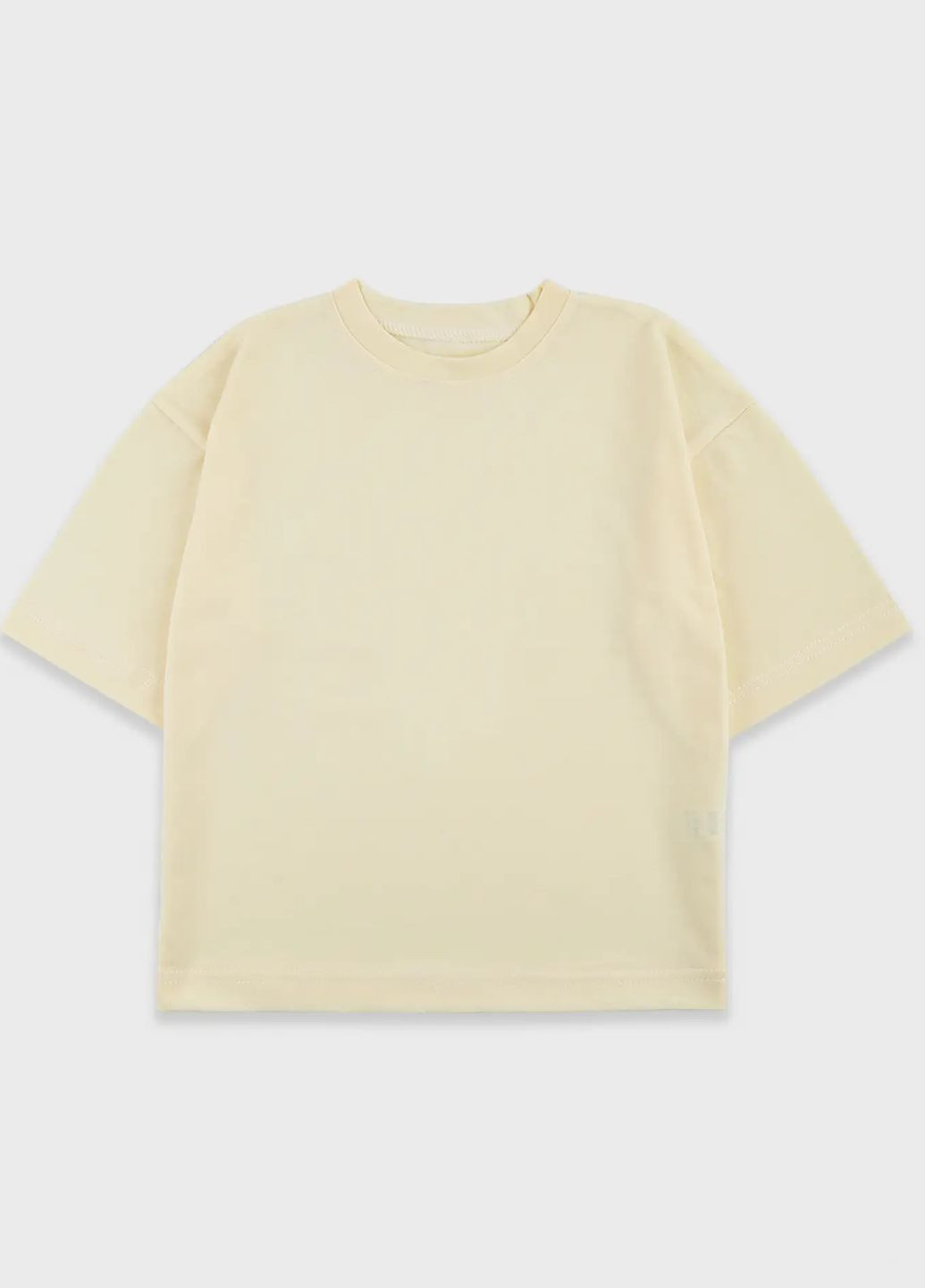 Жовта літня футболка оверсайз для дівчинки Фламинго