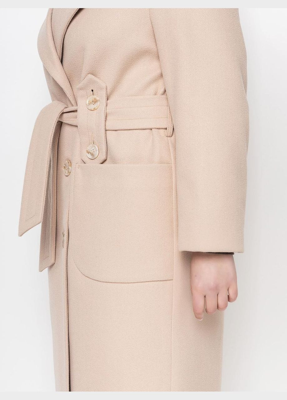 Бежеве демісезонне Пальто Віола кремовий 0355 Vlavi