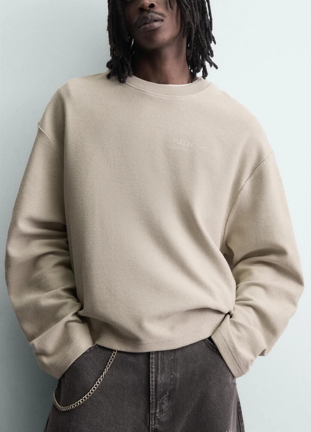 Пісочний світшот Zara напис (378599818)