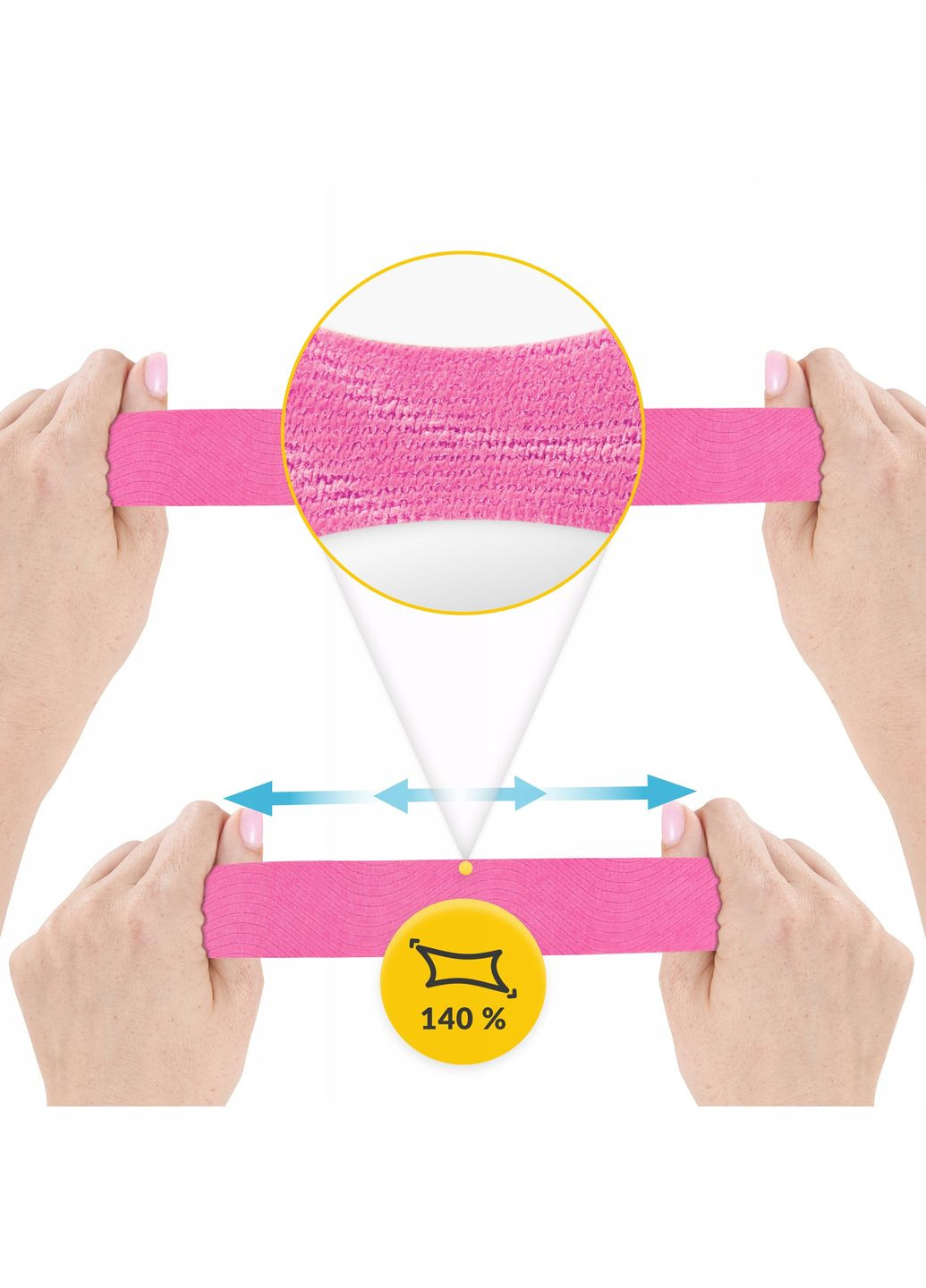 Стрічка кінезіологічна (кінезіо тейп) 5 см x 31 м Sky Pink (P-5905973405553) 4FIZJO (345647623)