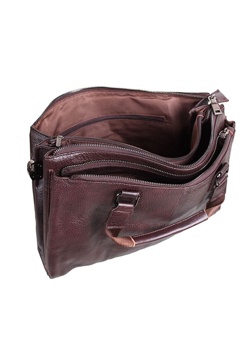 Мужская кожаная сумка А4-989 коричневая No Brand (370848438)