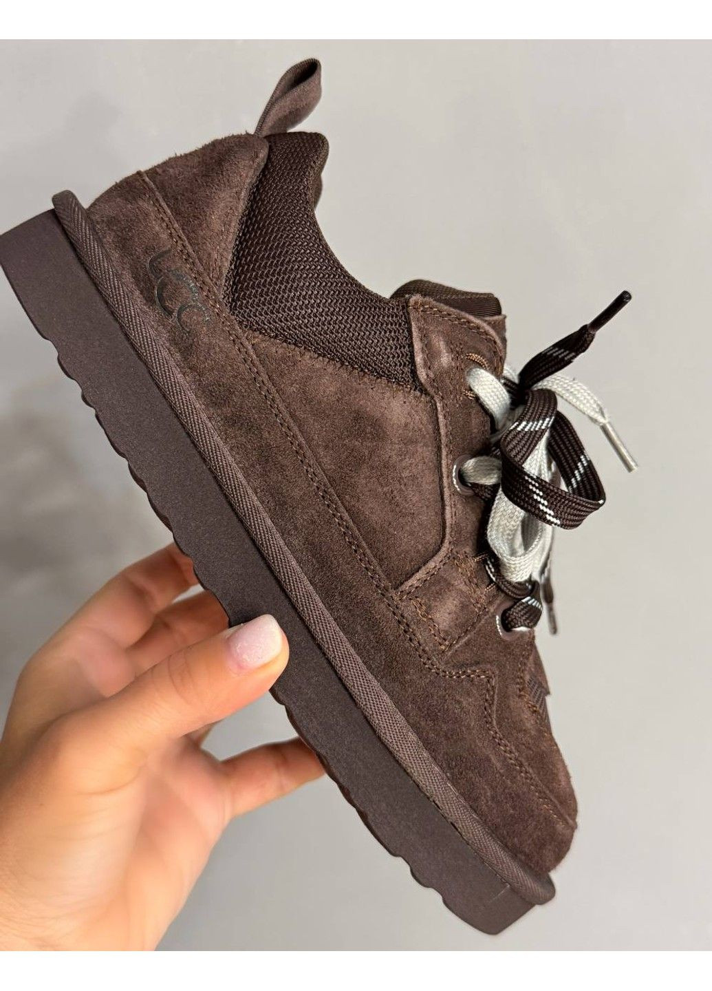 Кросівки жіночі 1517-6 замшеві з подвійною шнурівкою уггі коричневі Hengji коричневі всесезони (340765944)