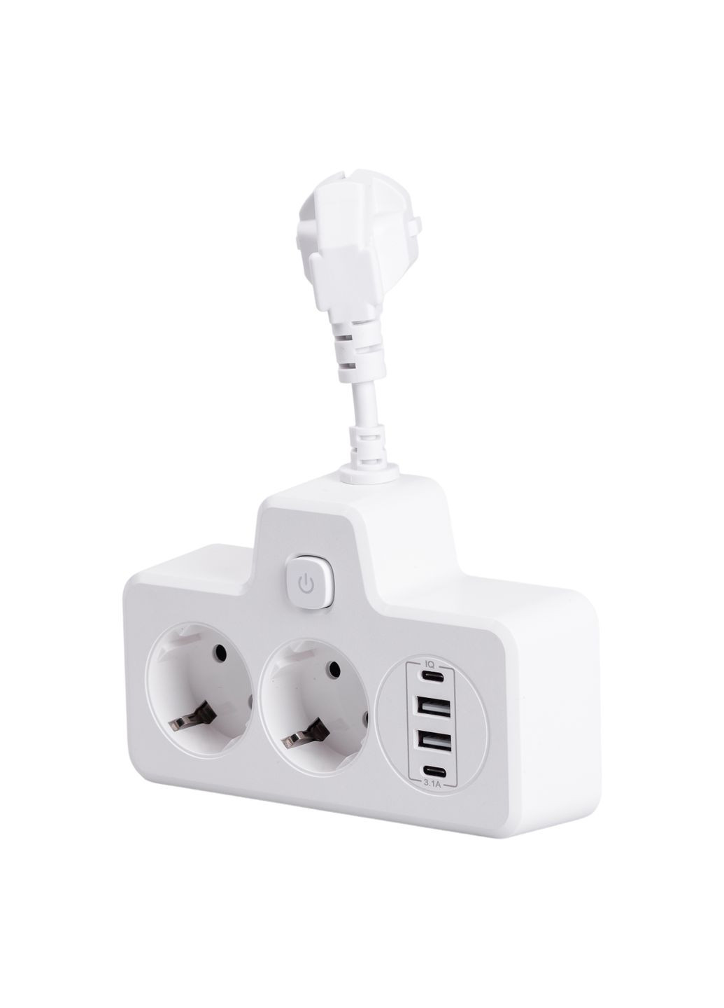 Сетевой фильтр-разветвитель SNAILS 2 розетки 2xUSB-A 2xUSB-C 8см LED белый (HP-5-17) No Brand (338597628)