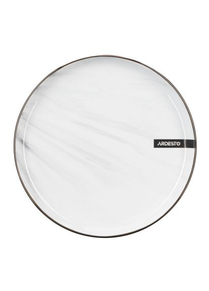 Тарелка Marmo Белая 19 см Десертная (AR2919MRW) Ardesto Marmo Біла 19 см Десертна (366644999)