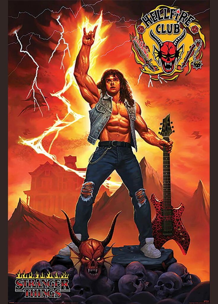 Постер плакат "Дивні Дива 4 (Клуб Пекельного Полум'я Рок Бог)" 61x91.5см (ps-103770) Pyramid International (334325820)