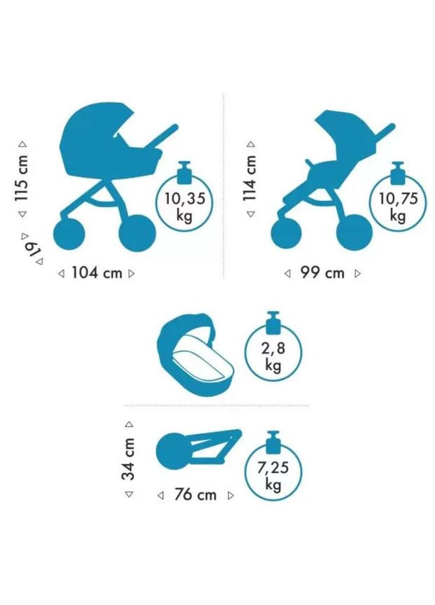 Універсальна коляска 2 в 1 Leo+ 2024 Deep Blue () Tutis 1222288 (335030695)