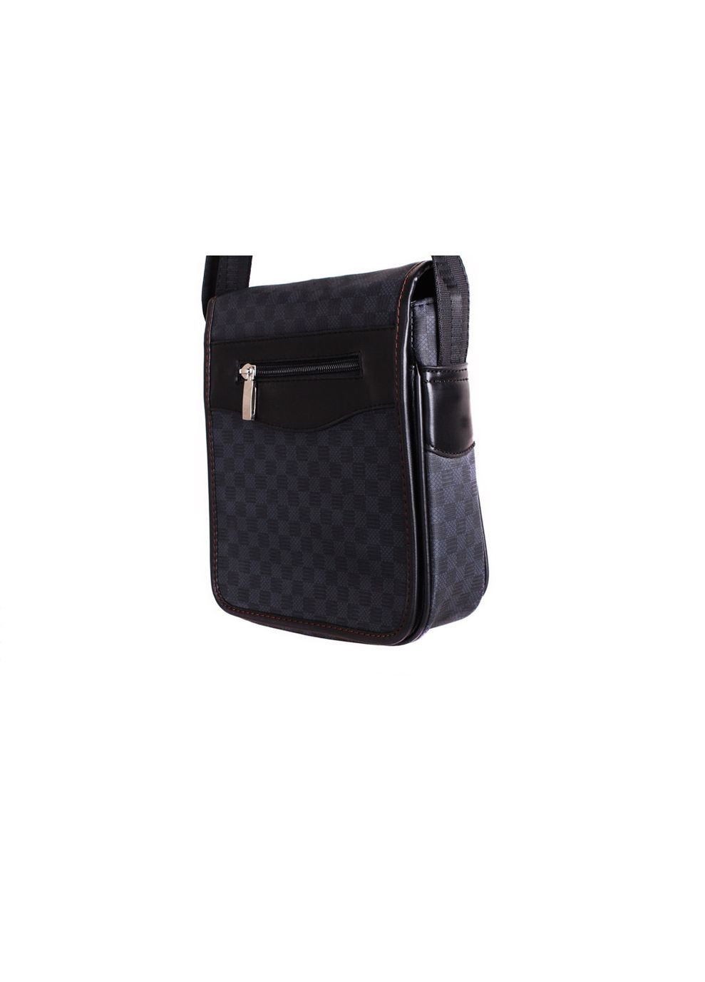 Мужская сумка из кожзама 302642 серая No Brand (370848517)