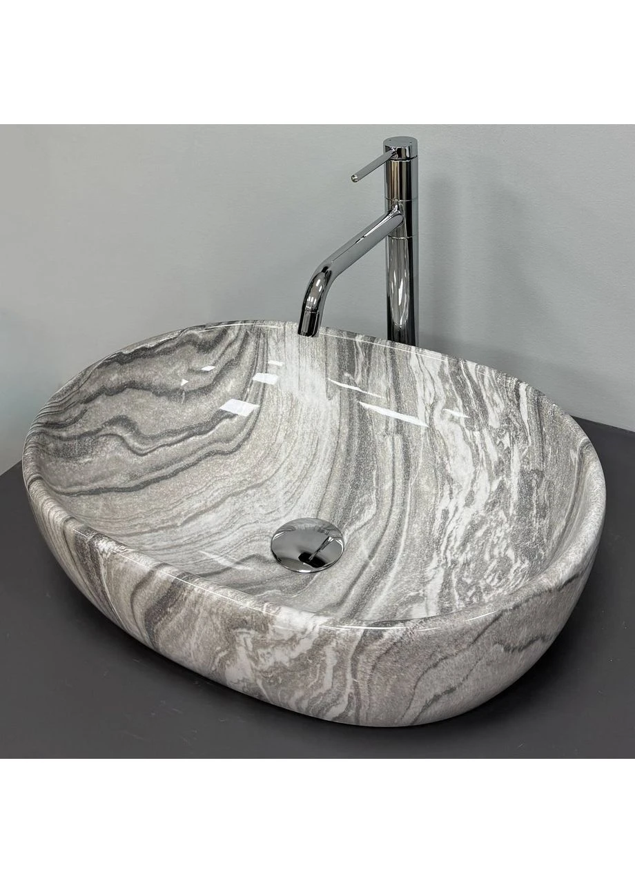 Умивальник (раковина) MODENA S GREY ONYX накладний VBI (383387088)