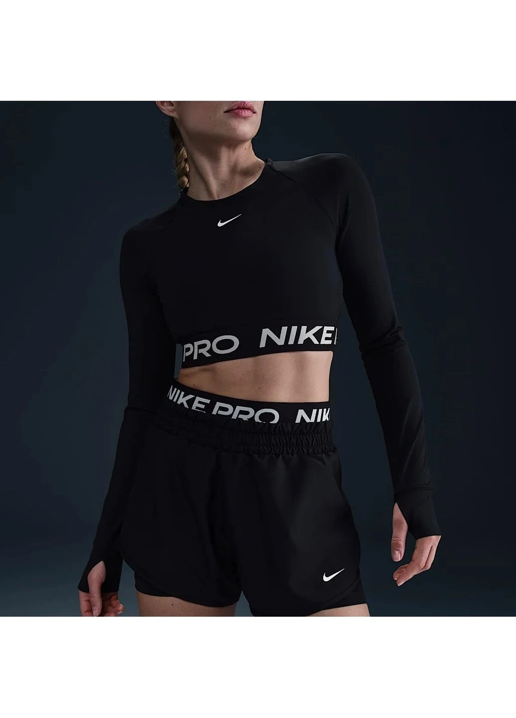 Шорты женские Pro Dri-Fit Black Nike (382249854)