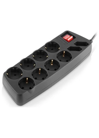 Мережевий фільтр живлення RS-10 Protect, 5m, black (EL122300040) Real-El (396883515)