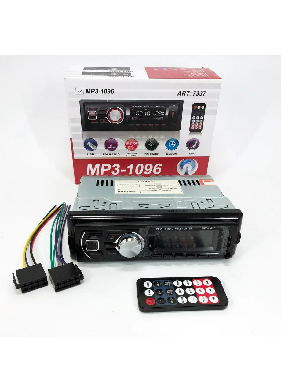 Автомагнитола MP3-1096 BT ISO со съемной панелью 4х50W, Магнитофон для машины авто автомобиля No Brand (395305974)