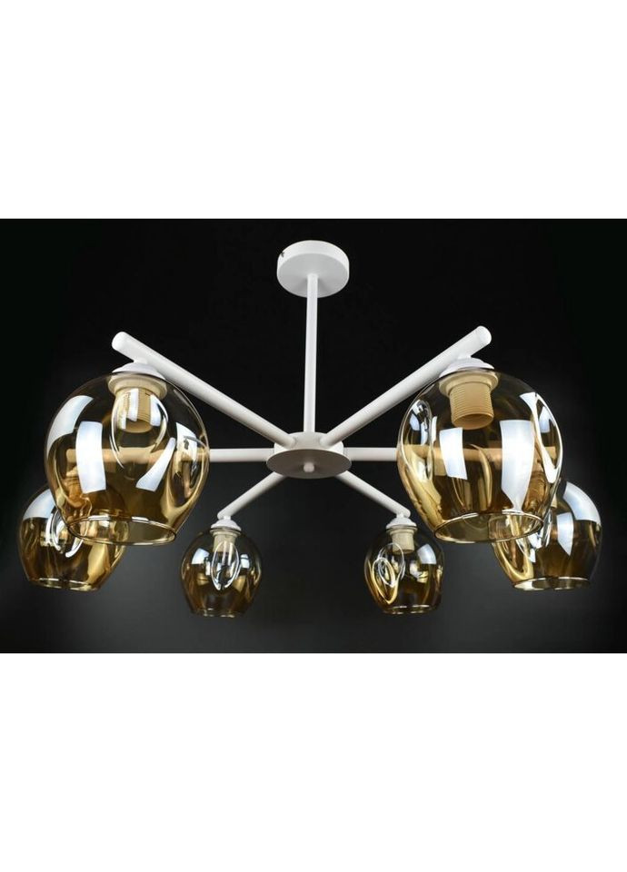 Люстра стельова на 6 лампочок 26518 Білий 55х80х80 см. Sunnysky (324396465)