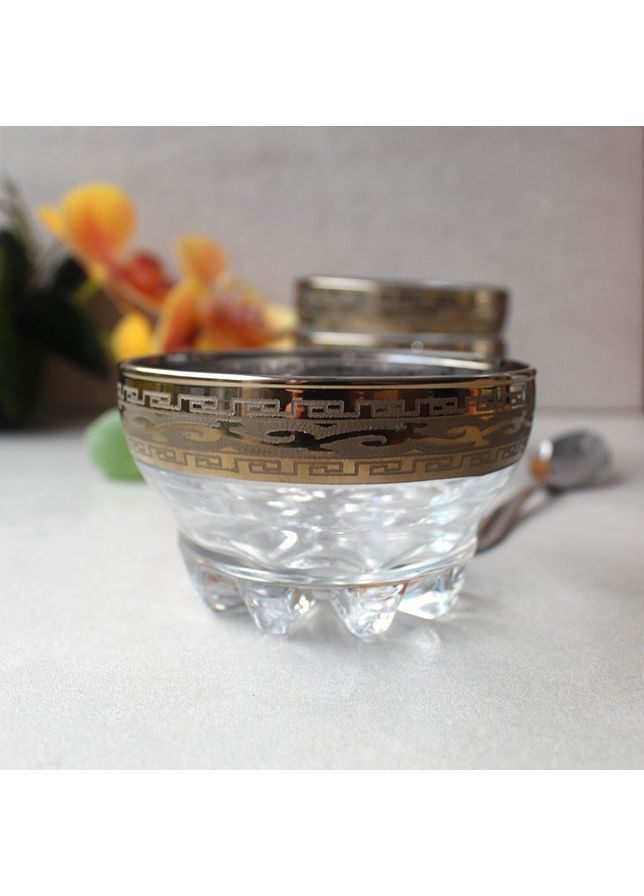 Набор салатников с золотом "Версаче" 260 мл 6 шт (GE08-3258) No Brand (371772168)