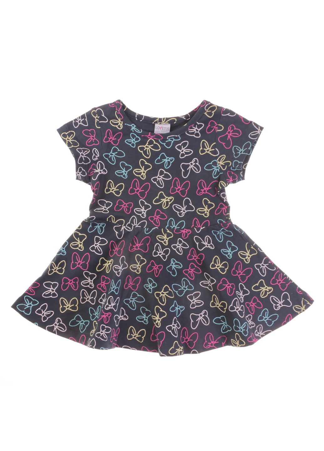 Синее платье 5910 54 темно синий и фуксия Lovetti (316713274)