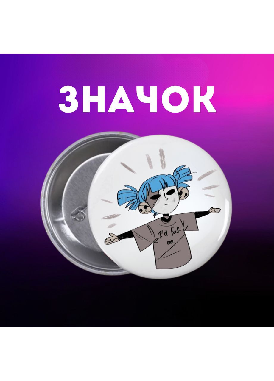 Значек Салли фейс Sally Face на булавке на рюкзак 44 мм 1 шт Shantou (360964469)