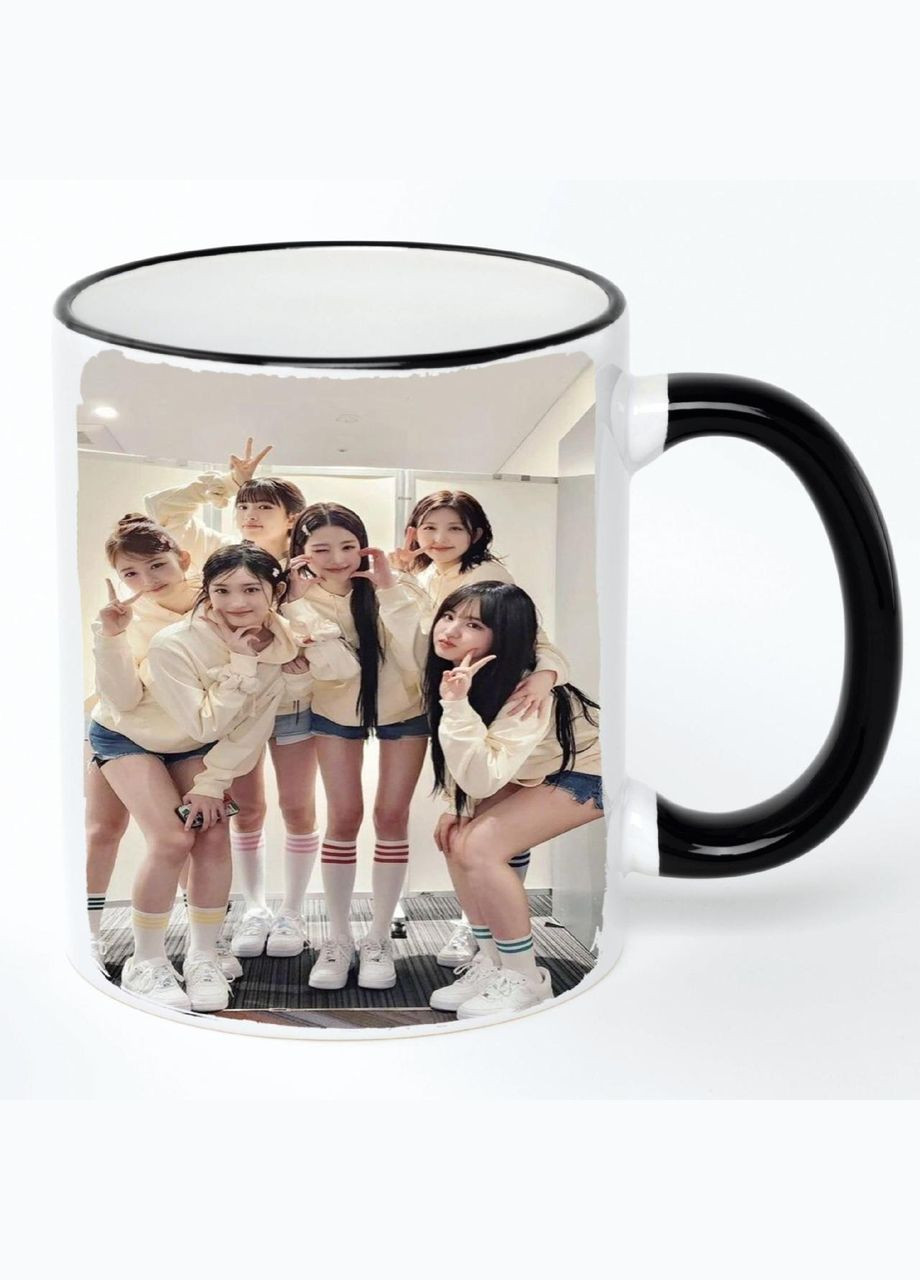 Чашка IVE K-pop #003 (кухоль, кружка) Біла з чорною ручкою 330 мл No Brand (322716685)