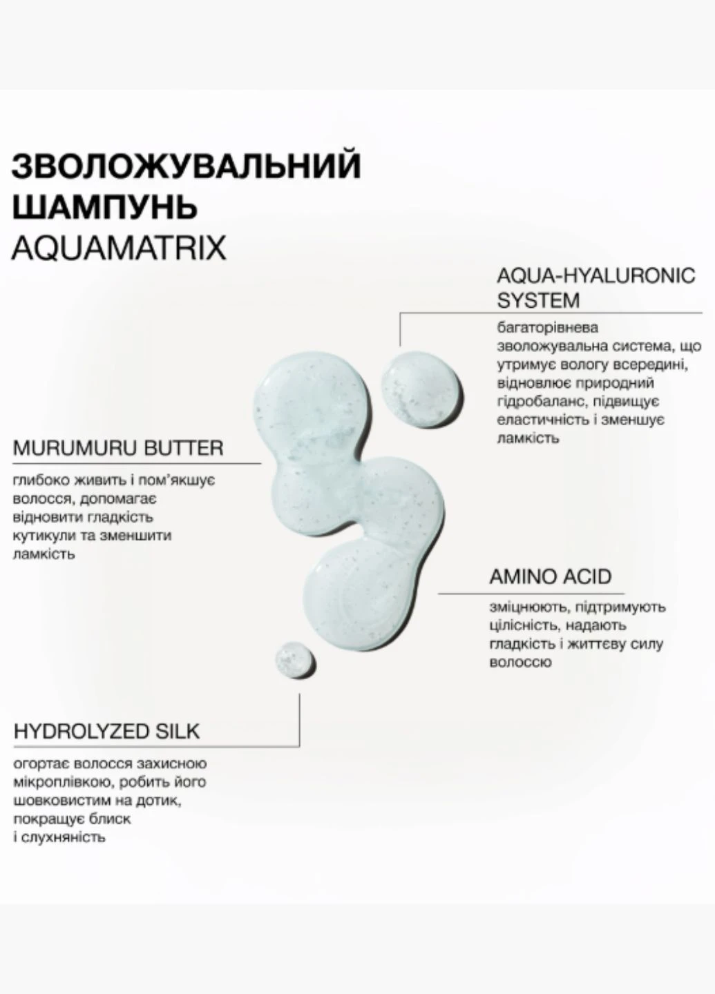 Зволожувальний шампунь для всіх типів волосся AQUAMATRIX 2321 (2136-01) 500 мл Triology (395947051)
