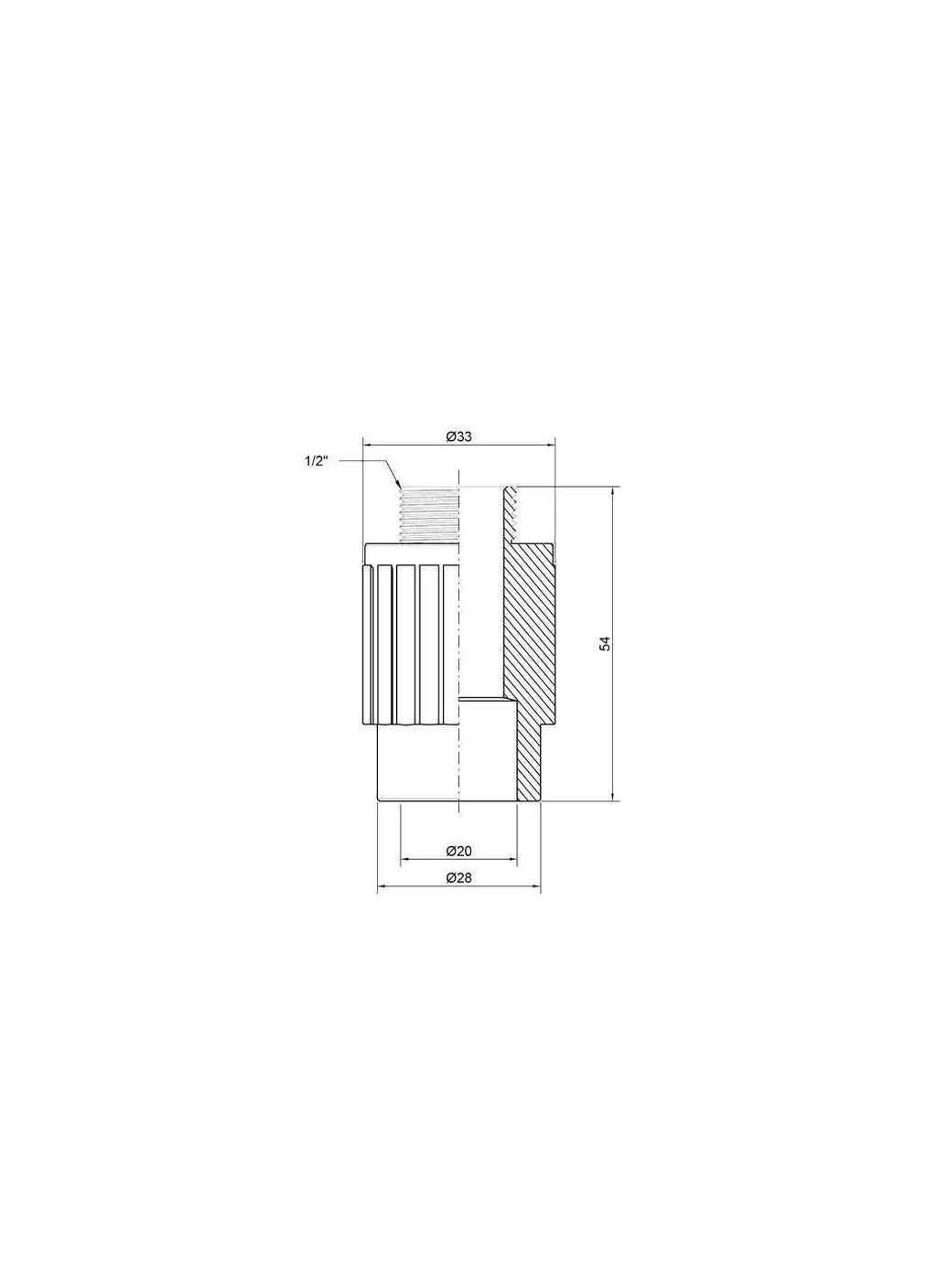 Муфта 1/2" d=20мм поліпропіленова 1/2"З для поліпроп. труб (DSB3015) Thermo Alliance (365736536)