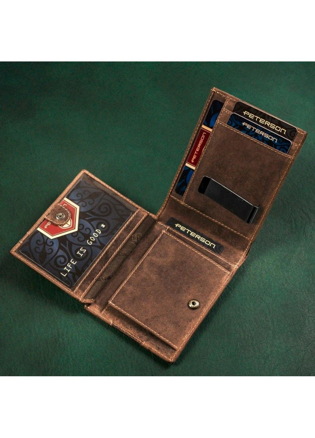 Затискач для грошей чоловічий шкіряний PTN N78 2-1-1 Peterson (284723200)