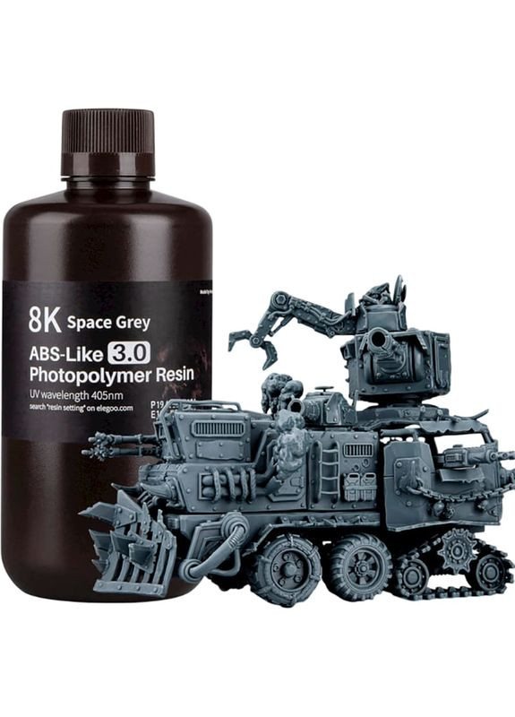 Фотополімерна смола ABS-like 3.0 8K 1 кг Space Grey (50.103.0221) Elegoo (361854354)