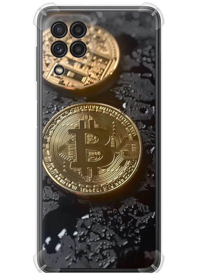 Силикон с усиленными углами чехол 'Вулканический Bitcoin' для Endorphone Samsung Galaxy A22 A225F (289875488)